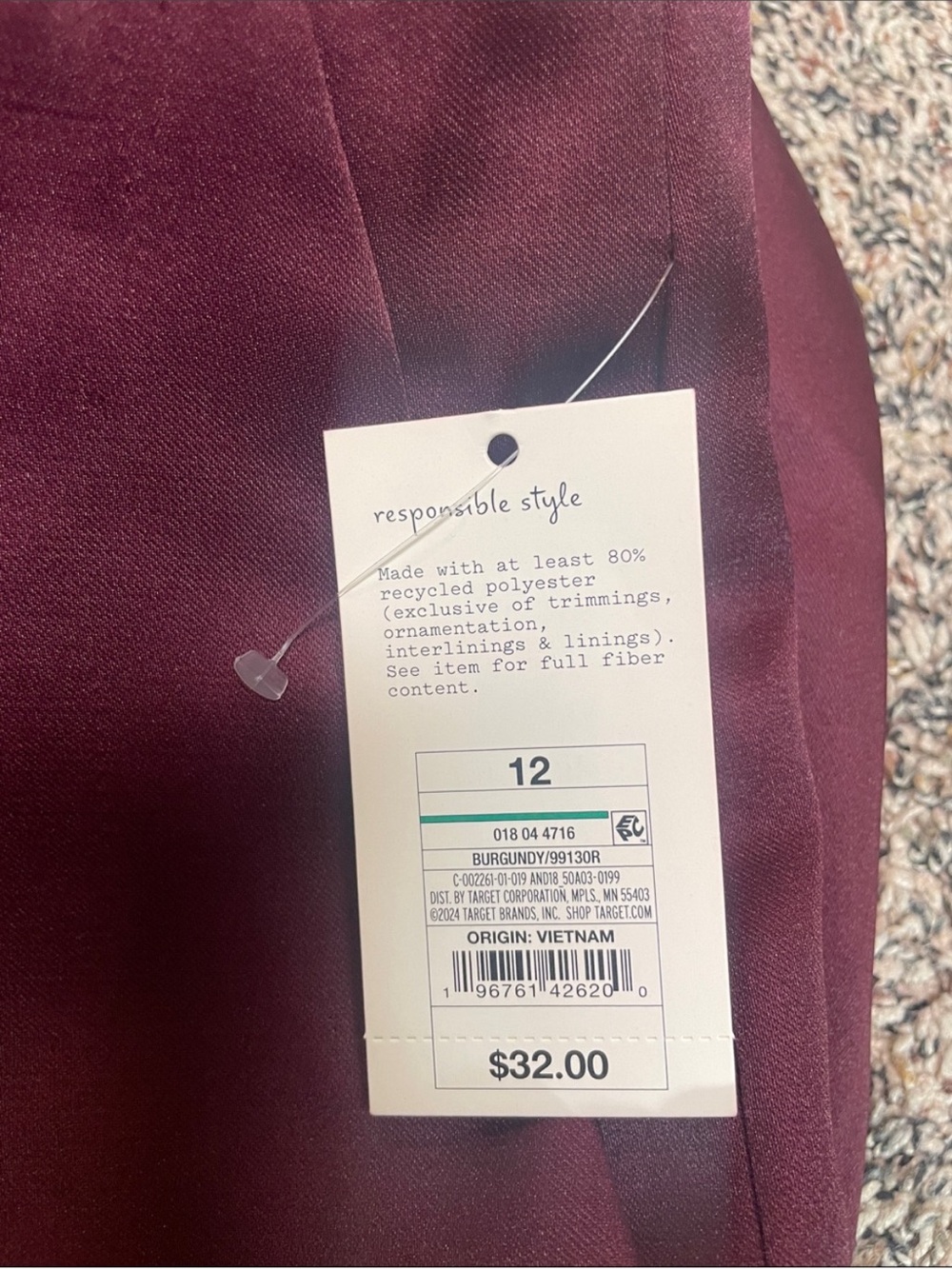 Tailored Pleated Straight Leg High Rise Trousers Woman’s Size 12 | NWT - Picture 8 of 9